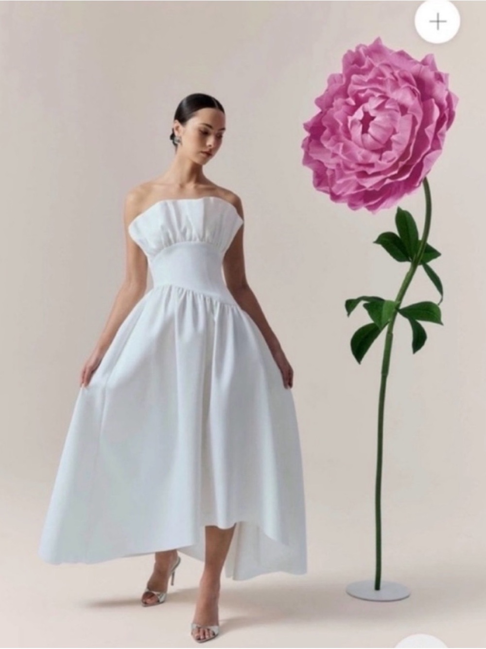 Elliatt White Strapless Maxi Dress